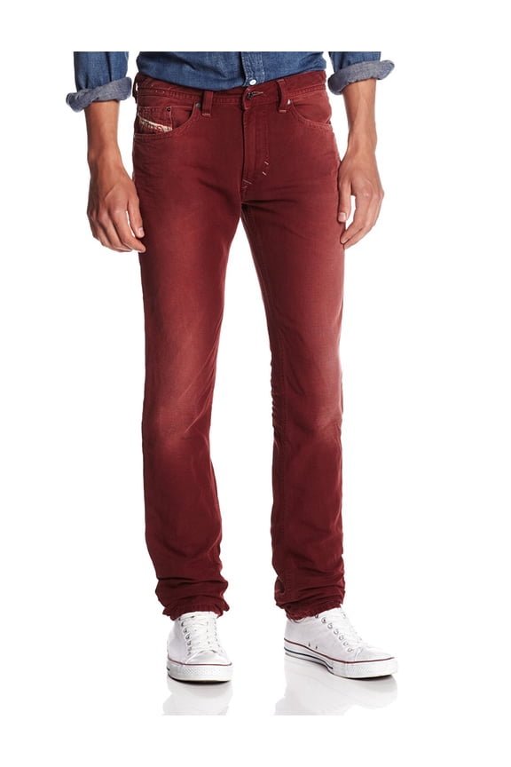 Men's Thavar Slim Skinny Pant 0818V Red Red 27W