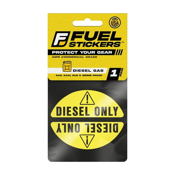 Diesel Only Fuel Cap Sticker (Yellow) | 1 Pair
