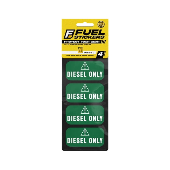 Diesel Only Sticker - 2x1 - 4 Pack (Green)