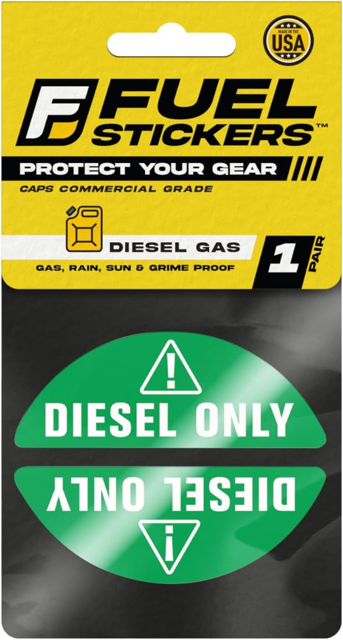 30 Pcs Diesel Only Stickers - 2x6 Inch, Heavy-Duty, Weatherproof Labels For Fuel Tanks, Cans, Equipment