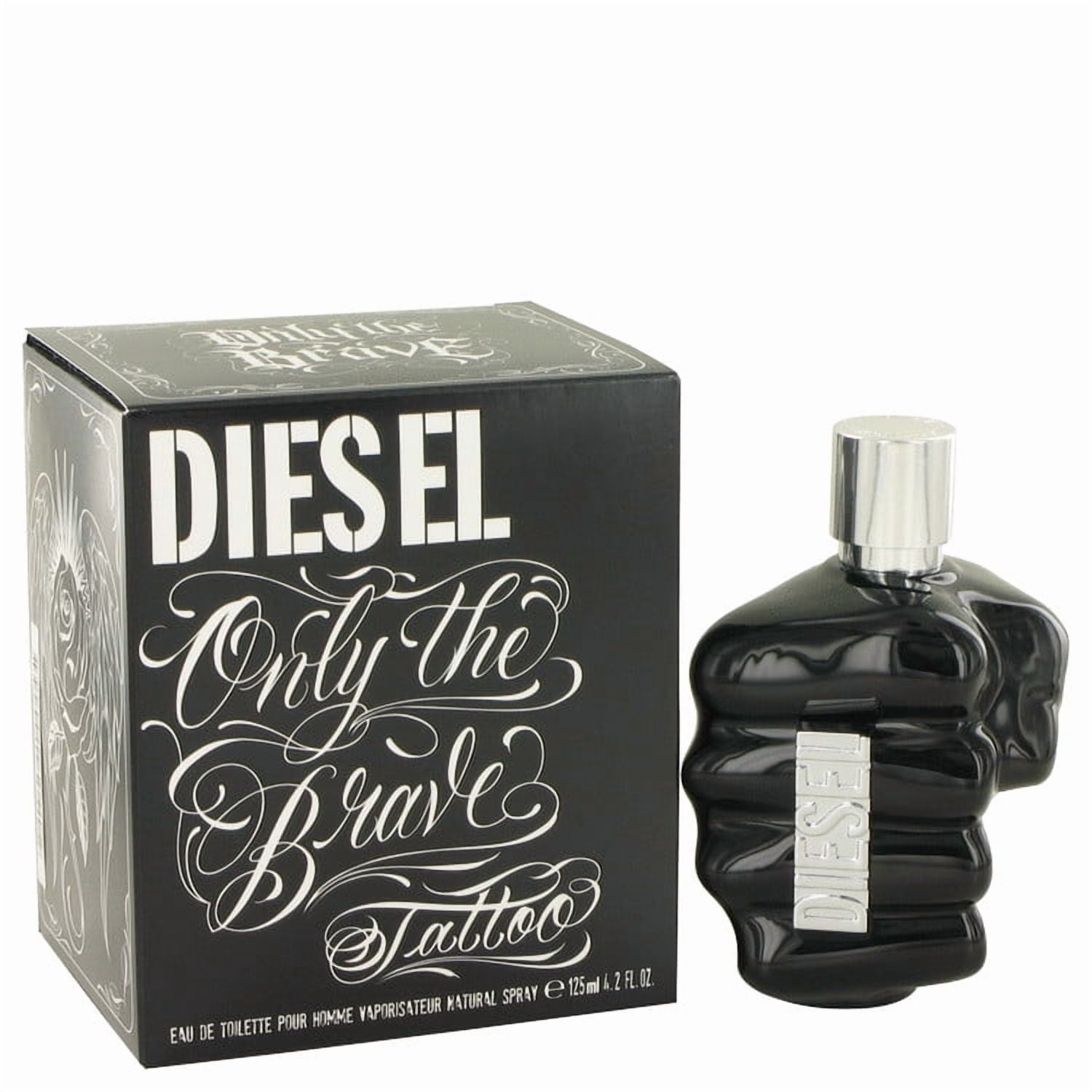 Diesel Only The Brave Tattoo Eau De Toilette Spray for Men, 4.2 oz