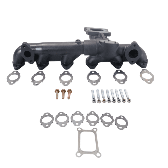Diesel Power Source Complete 5G Manifold Kit: Cast Iron Exhaust Manifold + Multi-Layer Gaskets 2019-2024 Dodge Ram 6.7L Cummins Direct Fit High Flow Performance Bundle for Lower EGTs