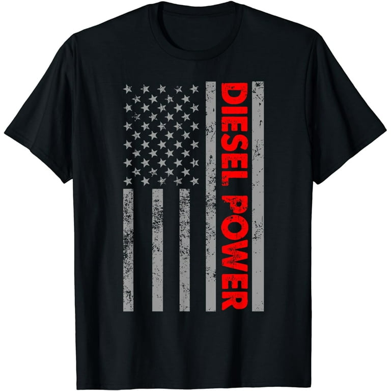 Diesel Power American Flag T-Shirt - Truck Mechanic Gift Diesel Power American Flag T-Shirt - Truck Mechanic Gift