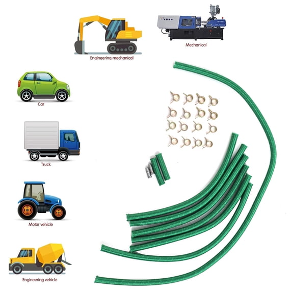 Diesel Return Line Kit Injector Hoses Return Lines+Line Clamps for GM 6.2L 6.5L