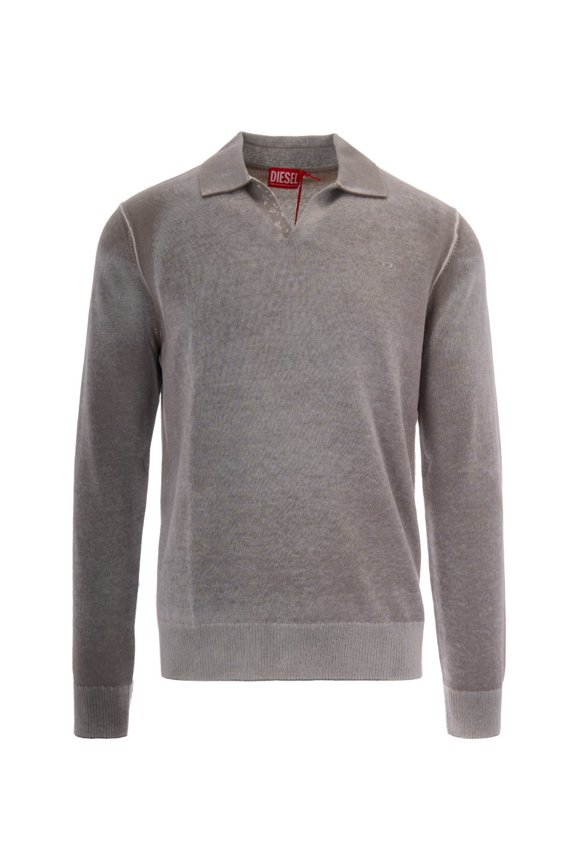 Sandy Beige Lawrence Ribbed Cotton Polo Shirt (Men's)
