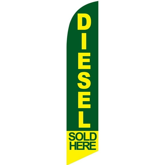 Diesel Sold Here Feather Banner Swooper Flag -No Wind Required- Replacement FLAG ONLY