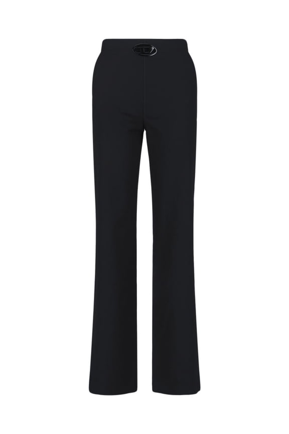Straight-Leg Wool Blend Pants With Side Zipper (Women's)