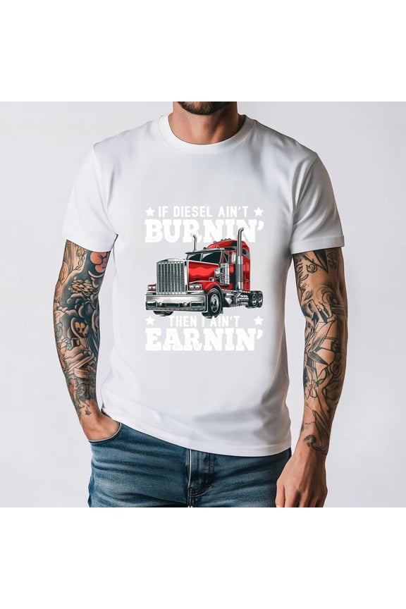 Diesel Trucker Big Rig Semi Driver Road Humor Vintage Trucker Life T-shirt, up to size 5XL.