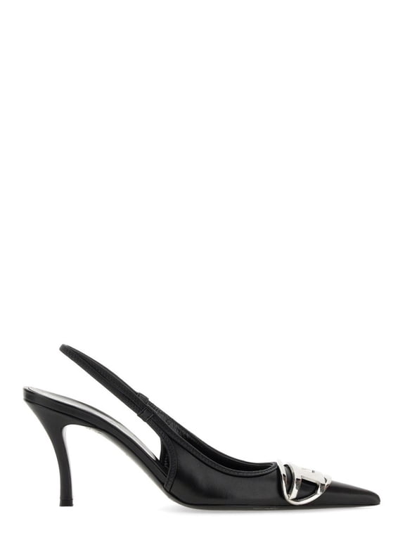 D-Venus Sb Leather Metallic Buckle Pumps Black (Women's)