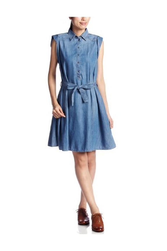 Women's De-Marisa Sleeveless Dress (Small) Denim/Blue