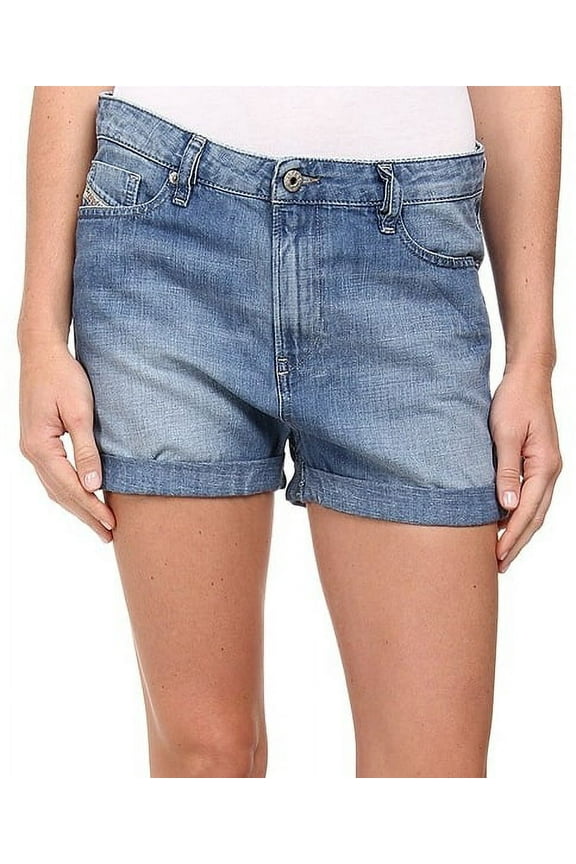 Women's De-Shozee Short In Light Tone Shade Treatment, Denim, 24