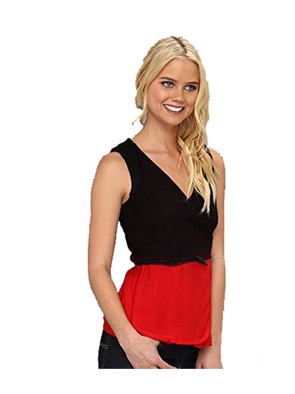 Women's Dip Dye Mia Blouse, Red, X-Small