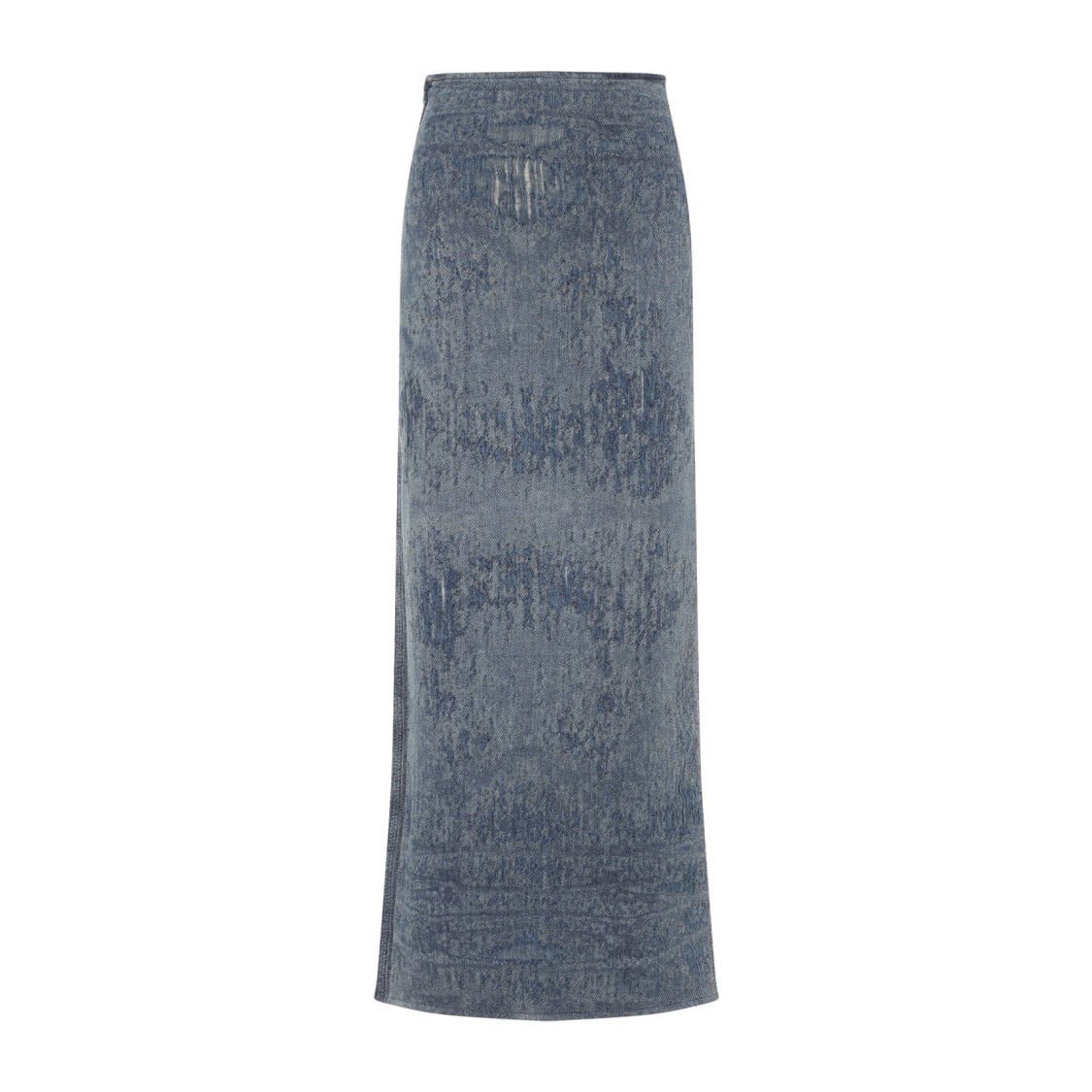 Women's Blue Washed Pencil Maxi Denim Skirt