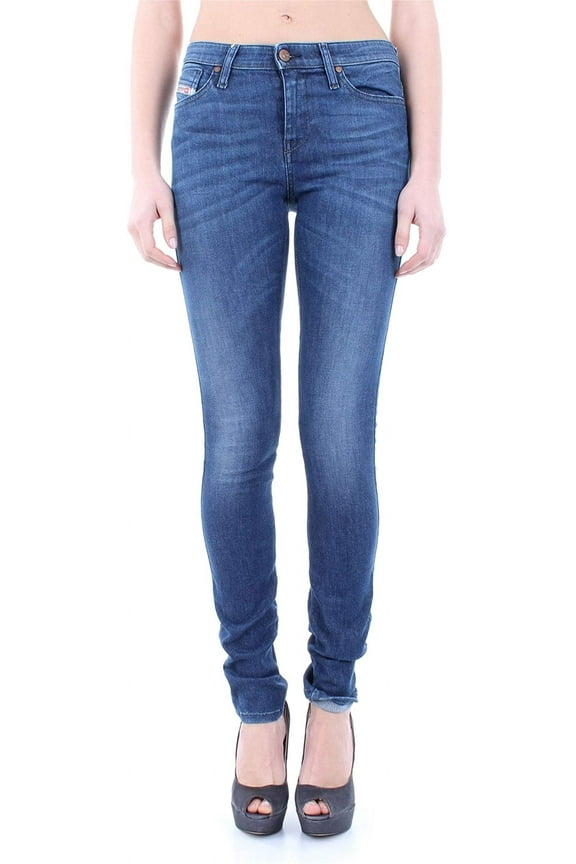Women's Skinzee Trousers in Denim 848L Denim Jeans 24 X 32