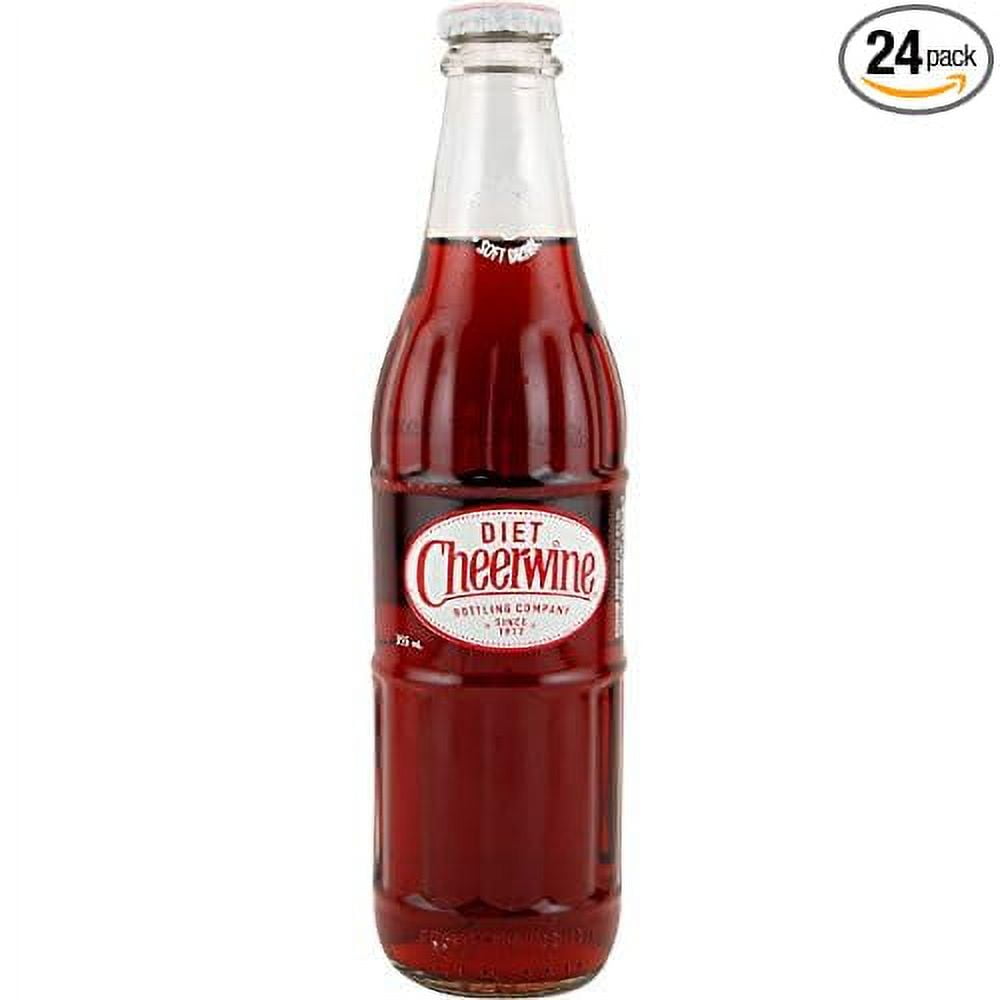 Cheerwine Diet Nostalgic Cherry Soda, 12 oz Bottles, 24 Pack - Walmart.com