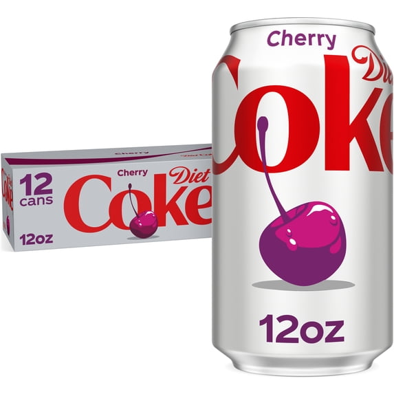 Diet Coke Cherry Diet Soda Pop Fridge Pack Cans, 12 fl oz, 12 Pack