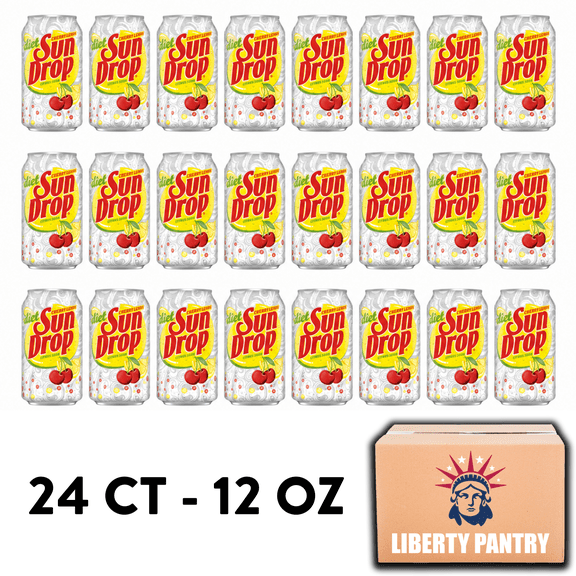 Diet Cherry Lemon Sun Drop Soda, 12 oz, 24 Cans