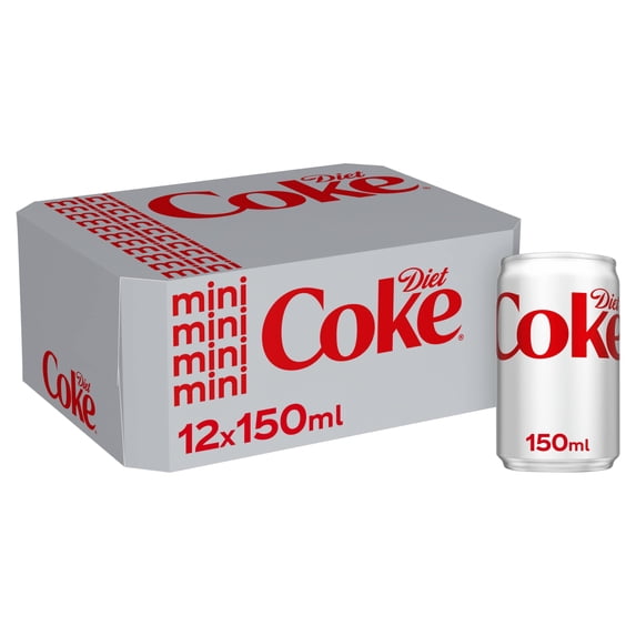 Diet Coke 12 X 150Ml, Imported from Britain