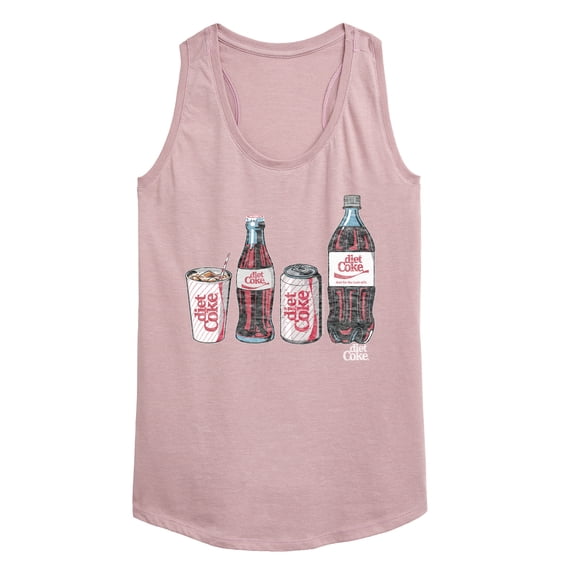Diet Coke - Bottle and Cans - Women's Racerback Graphic Tank