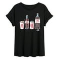thumbnail image 1 of Diet Coke - Bottles and Cans - Juniors Oversized Graphic T-Shirt, 1 of 4