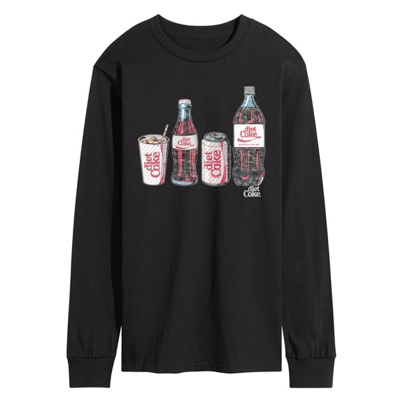 Diet Coke - Bottles and Cans - Men's Long Sleeve Graphic T-Shirt