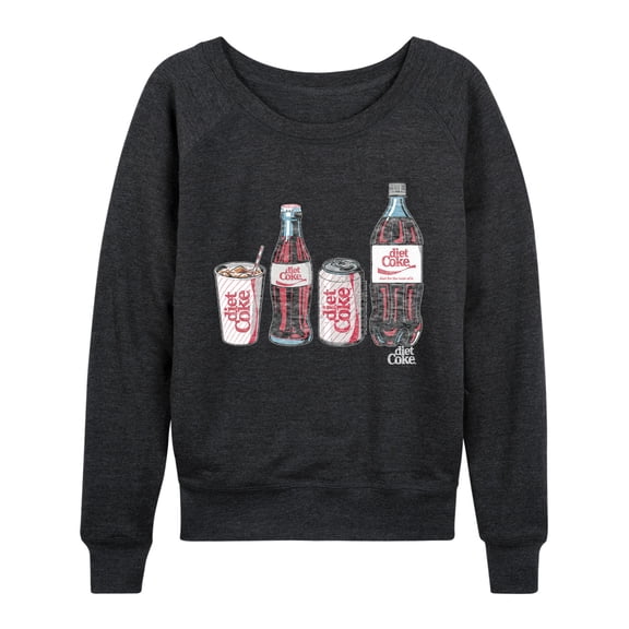 Diet Coke - Bottles and Cans - Women's French Terry Long Sleeve Pullover