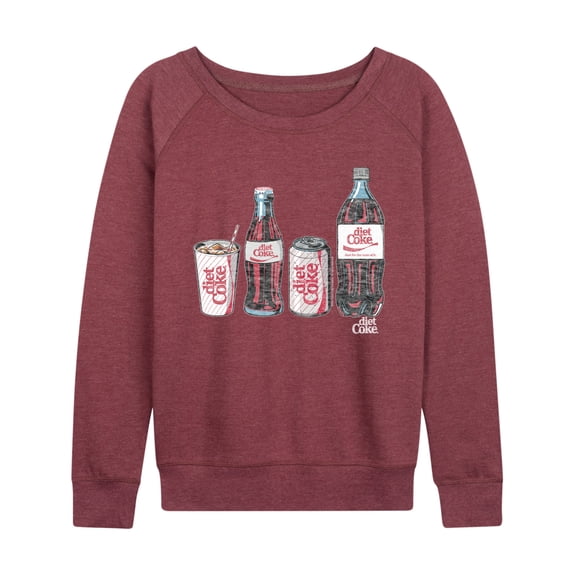Diet Coke - Bottles and Cans - Women's French Terry Long Sleeve Pullover