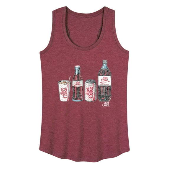 Diet Coke - Bottles and Cans - Women's Racerback Graphic Tank