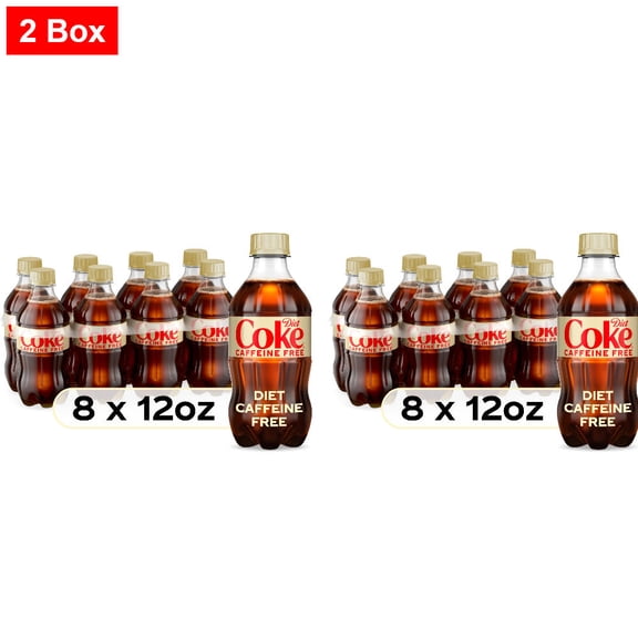 Diet Coke Caffeine Free Soda Bottles 8 CT / 12 fl oz - 2 Box