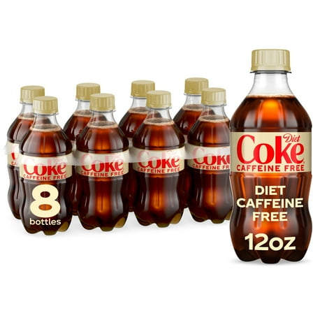 Diet Coke Caffeine Free Soda Pop, 12 fl oz, 8 Pack Bottles