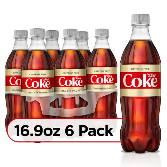 Diet Coke Caffeine Free Soda Bottles 6 pk / 16.9 fl oz