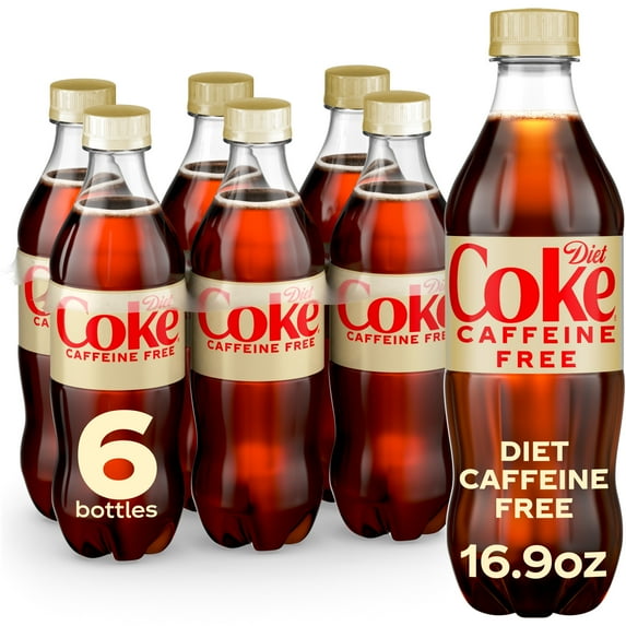 Diet Coke Caffeine Free Soda Pop, 16.9 fl oz, 6 Pack Bottles