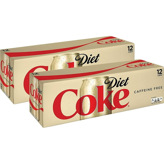 Diet Coke Caffeine Soda Soft Drink, 12 fl oz, 24 Pack