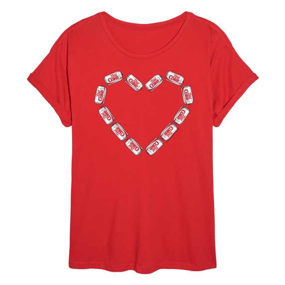 Diet Coke - Can Heart - Women's Oversized Graphic T-Shirt