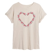 Diet Coke - Can Heart - Womens Oversized Graphic T-Shirt