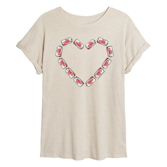 Diet Coke - Can Heart - Women's Oversized Graphic T-Shirt