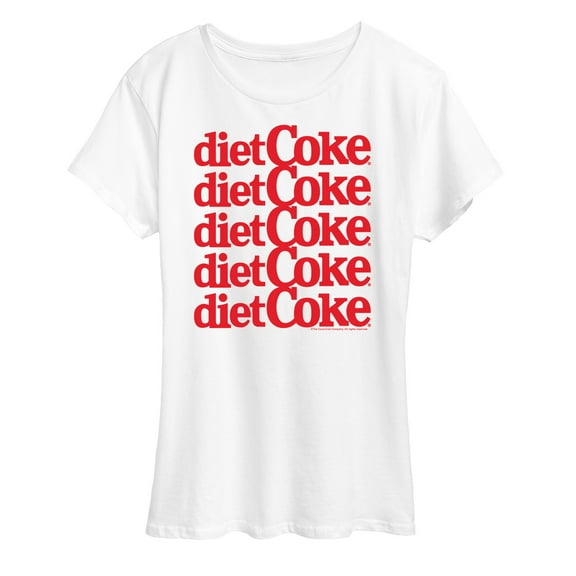 Diet Coke - Diet Coke Stacked - Ladies Short Sleeve Graphic T-Shirt