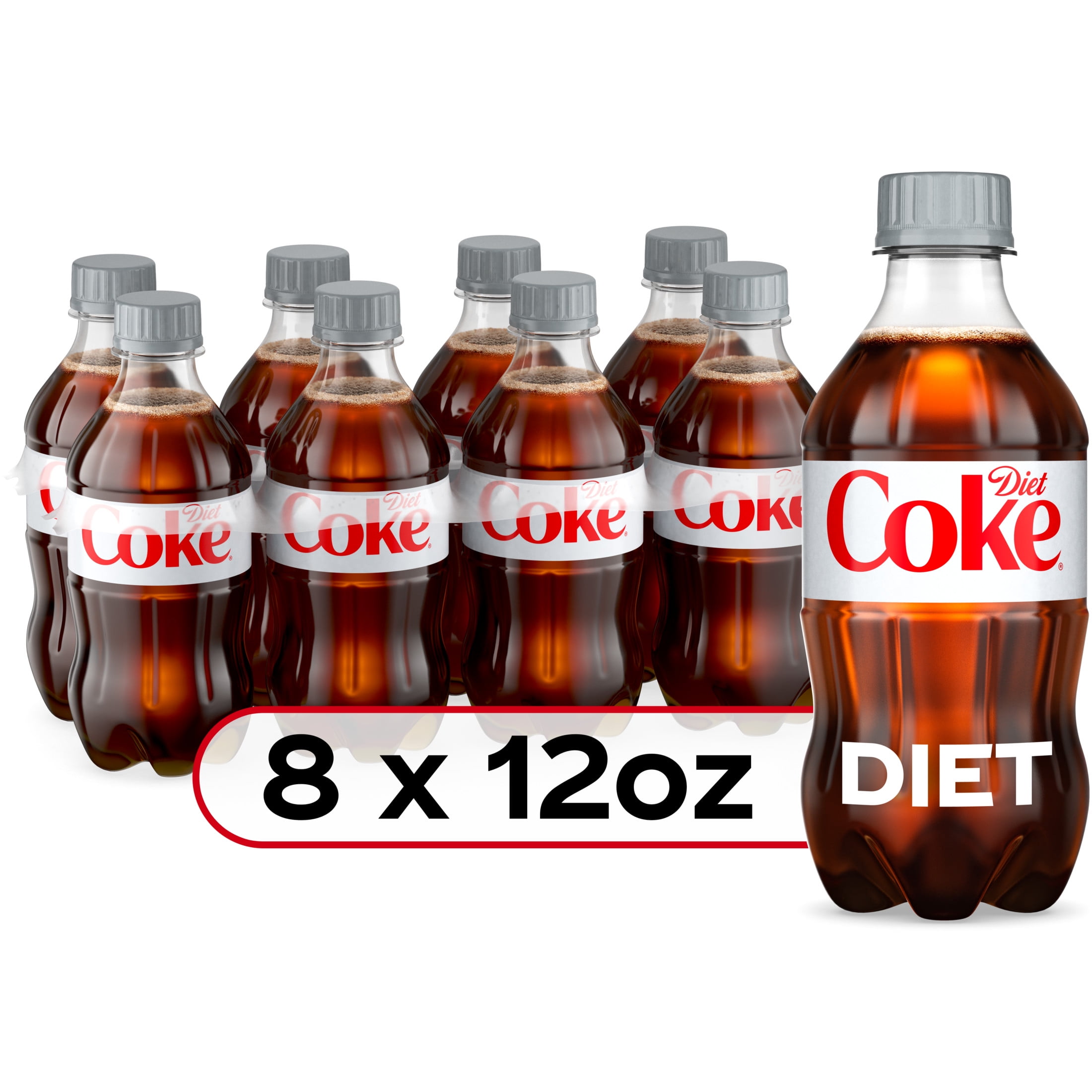 Diet Coke Diet Cola Soda Pop, 12 fl oz Bottles, 8 Pack