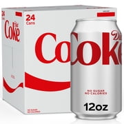 Diet Coke Soda Pop Cans, 12 fl oz, 24 Pack