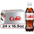 thumbnail image 1 of Diet Coke Diet Cola Soda Pop, 16.9 fl oz Bottles, 24 Pack, 1 of 8