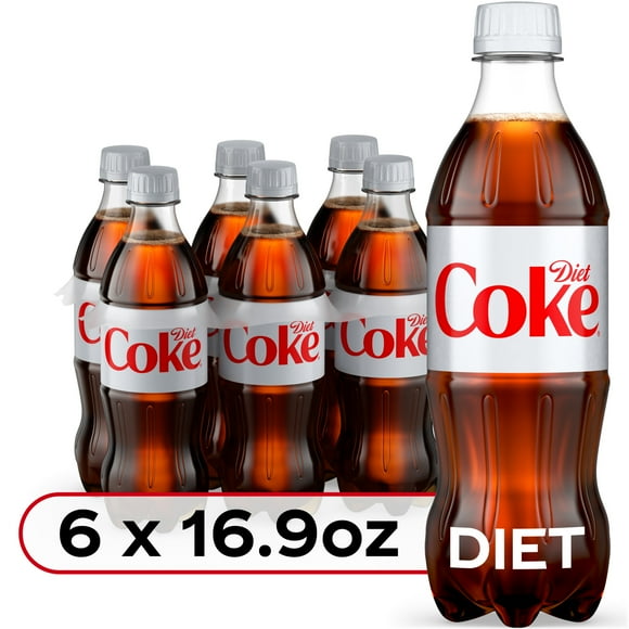 Diet Coke Diet Cola Soda Pop, 16.9 fl oz Bottles, 6 Pack