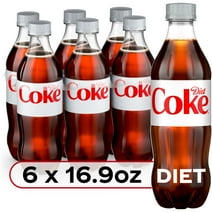 Diet Coke Diet Cola Soda Pop, 16.9 fl oz Bottles, 6 Pack