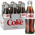 thumbnail image 1 of Diet Coke Diet Cola Soda Pop, 8 fl oz Glass Bottles, 6 Pack, 1 of 16