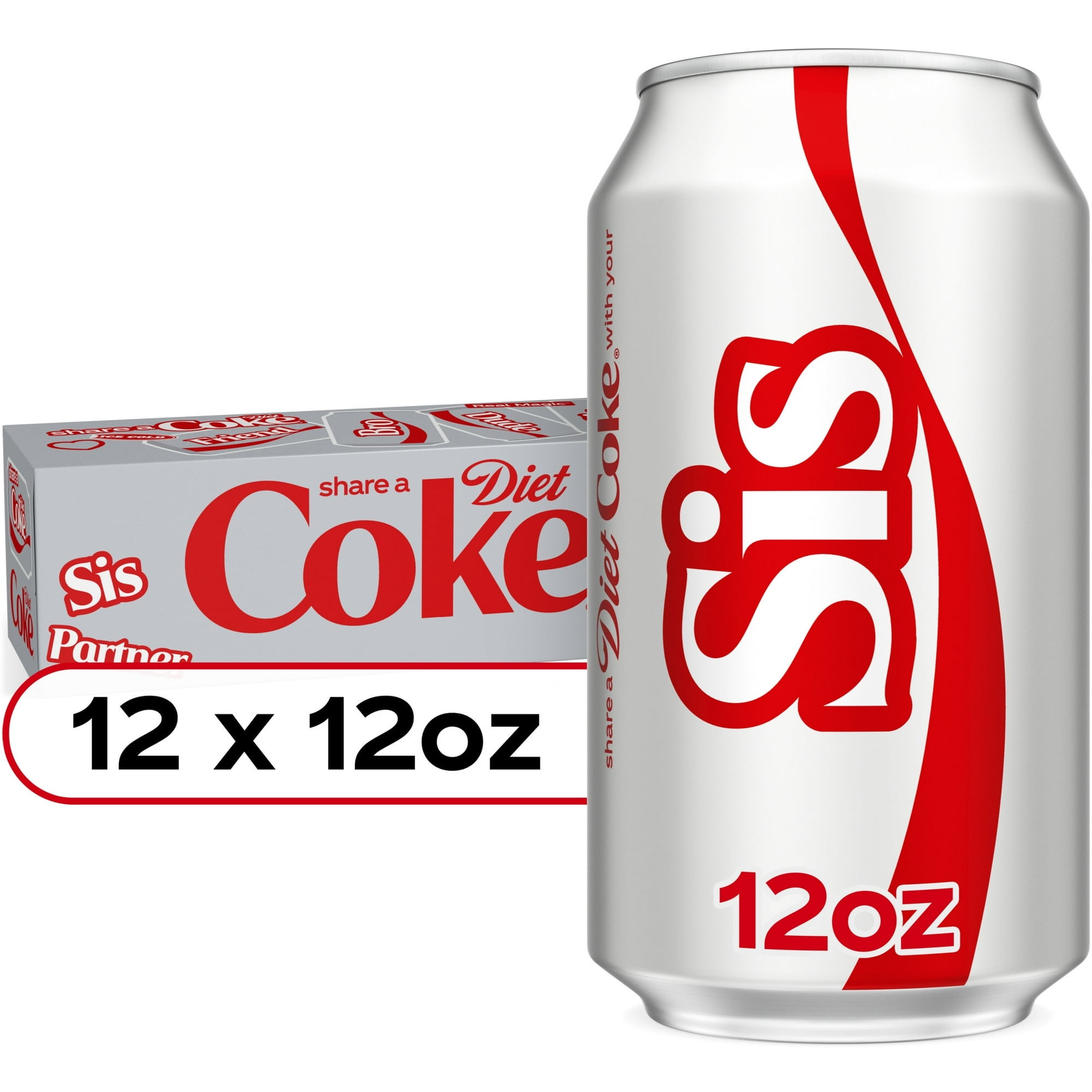 Diet Coke Diet Soda Fridge Pack, 12 fl oz Cans, 12 Pack