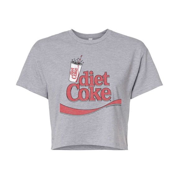 Diet Coke - Drink Diet Coke - Juniors Cropped Graphic T-Shirt