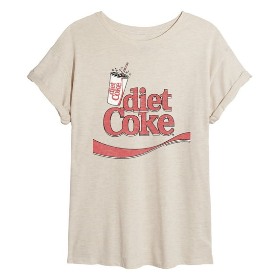 Diet Coke - Drink Diet Coke - Juniors Oversized Graphic T-Shirt