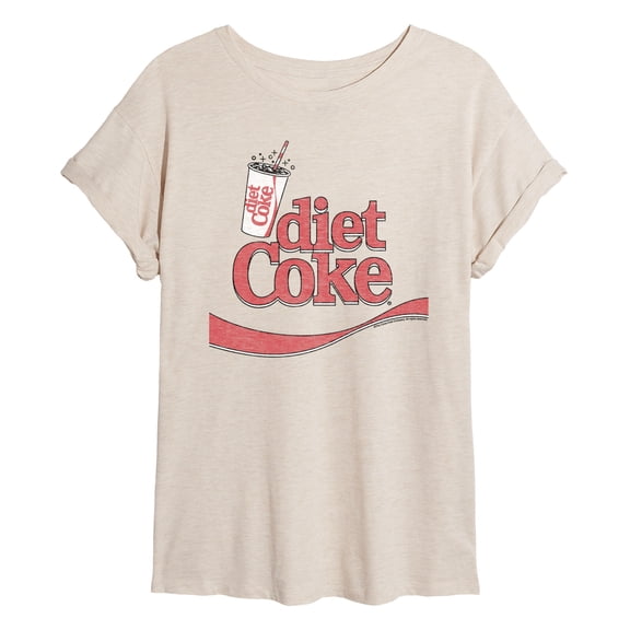 Diet Coke - Drink Diet Coke - Juniors Oversized Graphic T-Shirt