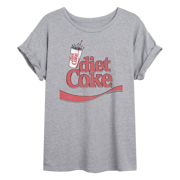 Diet Coke - Drink Diet Coke - Juniors Oversized Graphic T-Shirt