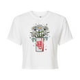 thumbnail image 1 of Diet Coke - Flowers With Coke Can - Juniors Cropped Cotton Blend T-Shirt, 1 of 5