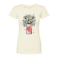 thumbnail image 1 of Diet Coke - Flowers With Coke Can - Juniors Fitted Graphic T-Shirt, 1 of 5